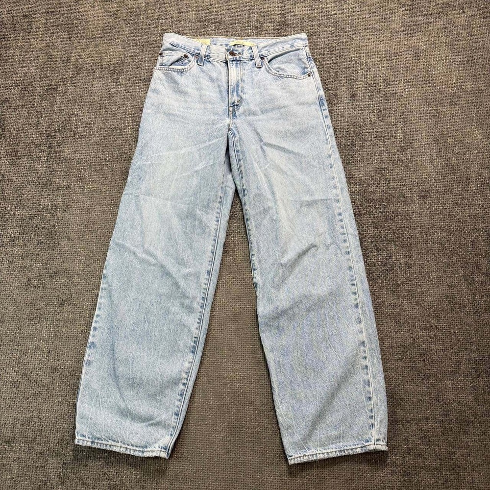 Levis Baggy Dad Jeans Womens 28 Light Blue Wash Wide Leg Y2K Skater Denim